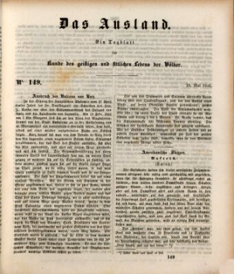 Das Ausland Freitag 29. Mai 1846