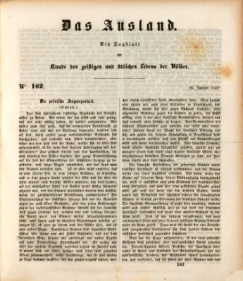 Das Ausland Donnerstag 11. Juni 1846