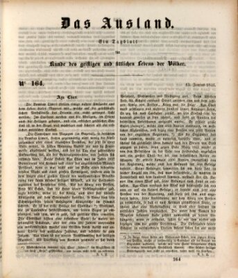 Das Ausland Samstag 13. Juni 1846