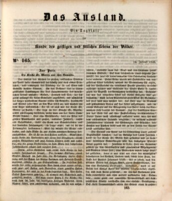 Das Ausland Sonntag 14. Juni 1846