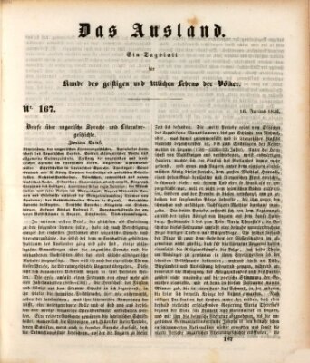 Das Ausland Dienstag 16. Juni 1846