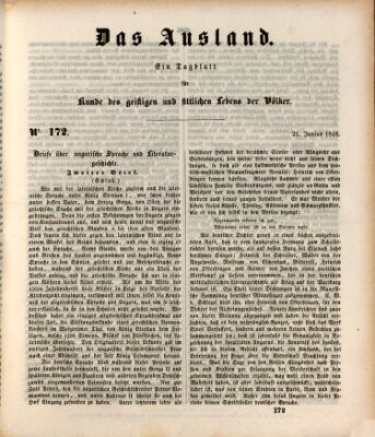 Das Ausland Sonntag 21. Juni 1846