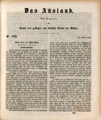 Das Ausland Montag 22. Juni 1846