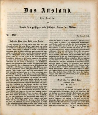 Das Ausland Montag 29. Juni 1846