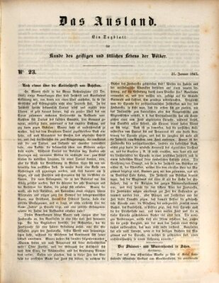 Das Ausland Mittwoch 27. Januar 1847