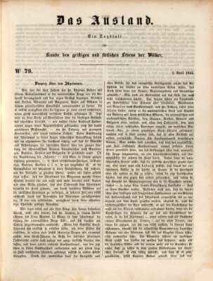 Das Ausland Freitag 2. April 1847