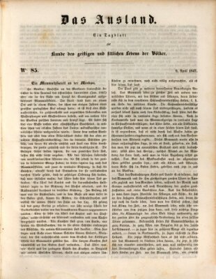 Das Ausland Freitag 9. April 1847