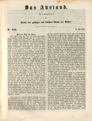 Das Ausland Mittwoch 12. Mai 1847