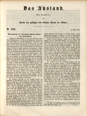 Das Ausland Donnerstag 13. Mai 1847