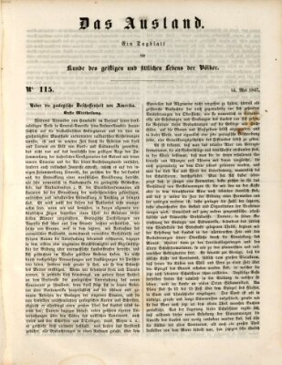 Das Ausland Freitag 14. Mai 1847