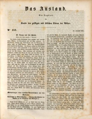 Das Ausland Freitag 25. Juni 1847