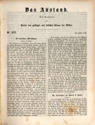 Das Ausland Montag 26. Juli 1847