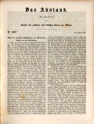 Das Ausland Montag 30. August 1847