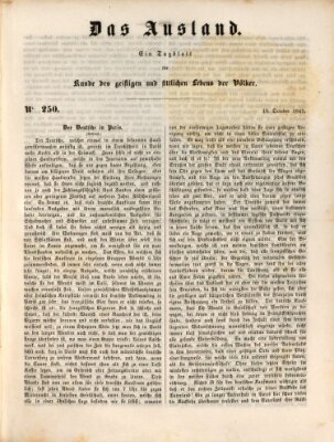 Das Ausland Dienstag 19. Oktober 1847