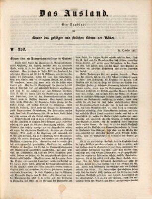 Das Ausland Donnerstag 21. Oktober 1847