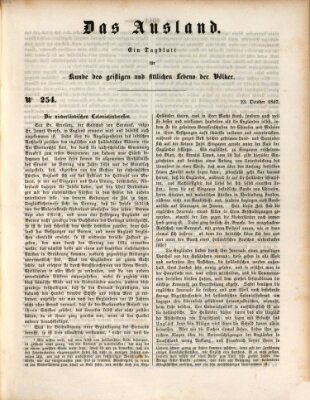 Das Ausland Samstag 23. Oktober 1847