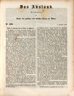 Das Ausland Samstag 6. November 1847