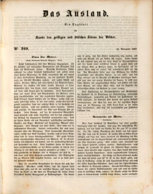 Das Ausland Mittwoch 10. November 1847