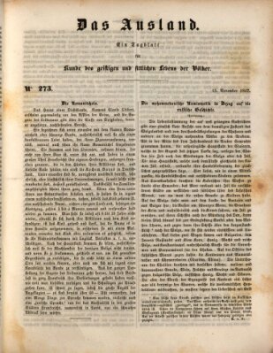 Das Ausland Montag 15. November 1847