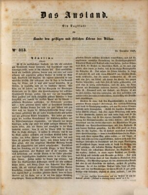 Das Ausland Freitag 31. Dezember 1847