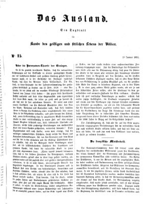 Das Ausland Mittwoch 29. Januar 1851