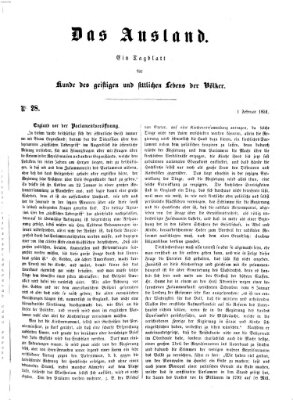 Das Ausland Samstag 1. Februar 1851