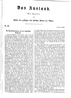 Das Ausland Freitag 28. Februar 1851