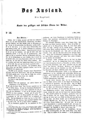 Das Ausland Dienstag 4. März 1851