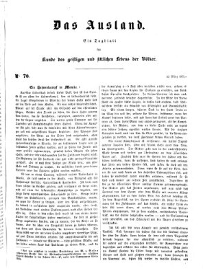 Das Ausland Samstag 22. März 1851