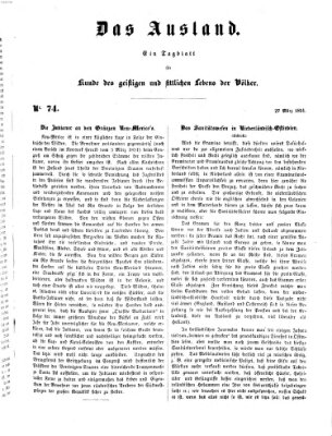 Das Ausland Donnerstag 27. März 1851