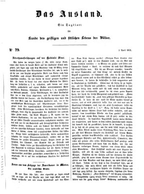 Das Ausland Mittwoch 2. April 1851