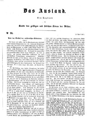 Das Ausland Montag 21. April 1851