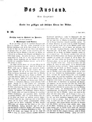 Das Ausland Freitag 25. April 1851