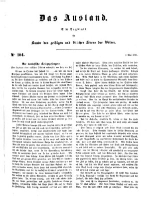 Das Ausland Donnerstag 1. Mai 1851