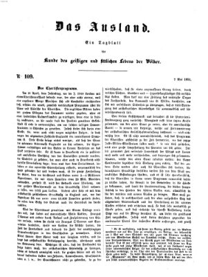 Das Ausland Mittwoch 7. Mai 1851