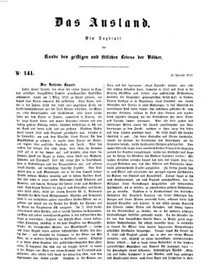 Das Ausland Freitag 13. Juni 1851