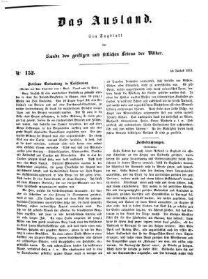 Das Ausland Donnerstag 26. Juni 1851