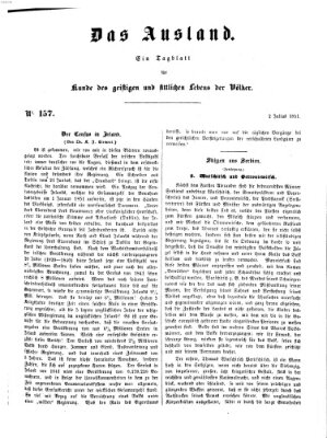 Das Ausland Mittwoch 2. Juli 1851