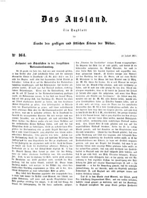 Das Ausland Donnerstag 10. Juli 1851