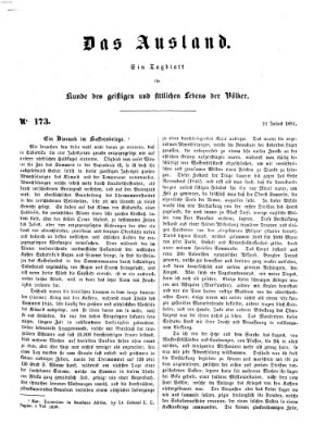 Das Ausland Montag 21. Juli 1851