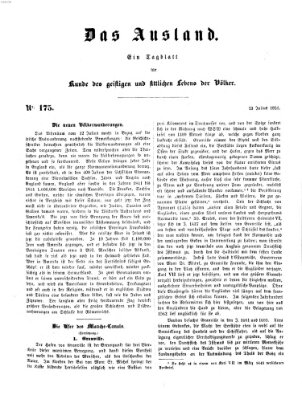 Das Ausland Mittwoch 23. Juli 1851