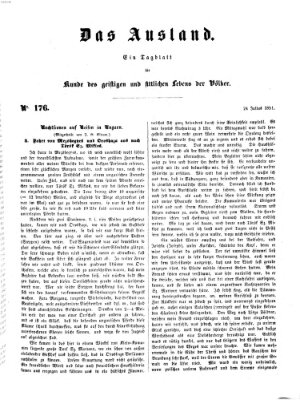 Das Ausland Donnerstag 24. Juli 1851