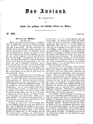 Das Ausland Freitag 1. August 1851