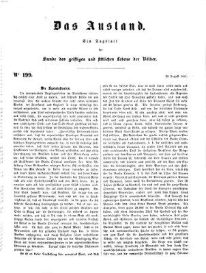 Das Ausland Mittwoch 20. August 1851