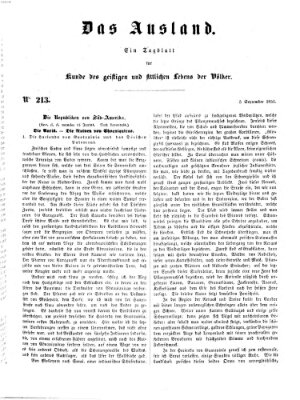 Das Ausland Freitag 5. September 1851