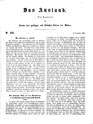 Das Ausland Freitag 19. September 1851