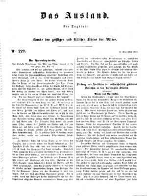 Das Ausland Montag 22. September 1851