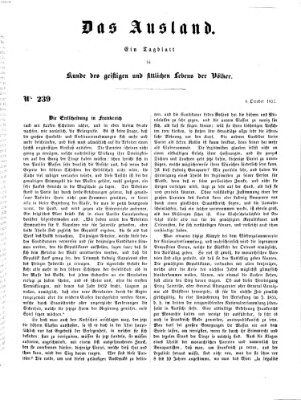 Das Ausland Montag 6. Oktober 1851