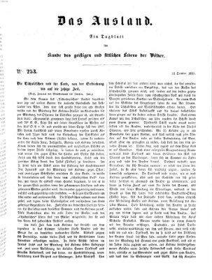 Das Ausland Mittwoch 22. Oktober 1851