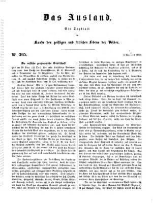 Das Ausland Mittwoch 5. November 1851